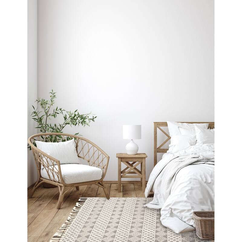 ECARPETGALLERY Braid weave Sienna Cream Wool Rug - 5'3 x 7'5