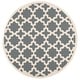 preview thumbnail 31 of 127, SAFAVIEH Courtyard Dorthey Indoor/ Outdoor Patio Backyard Rug 4' x 4' Round - Anthracite/Beige