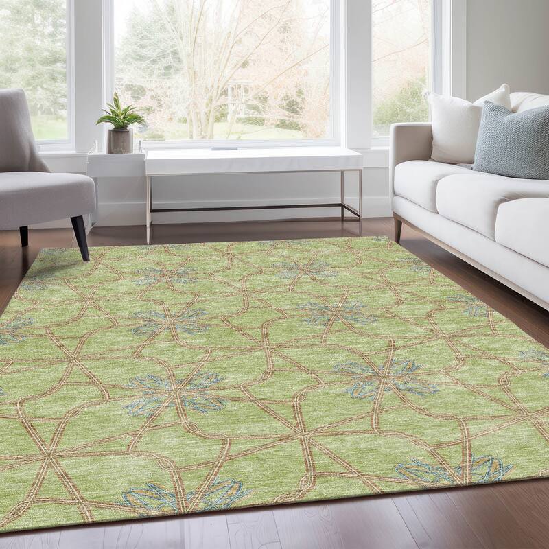 Premium Washable Super Soft Contemporary Tangle Mayfield Rug