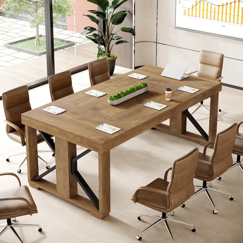 70.8-Inch Rectangle Conference Table Meeting Table for 6-8 People