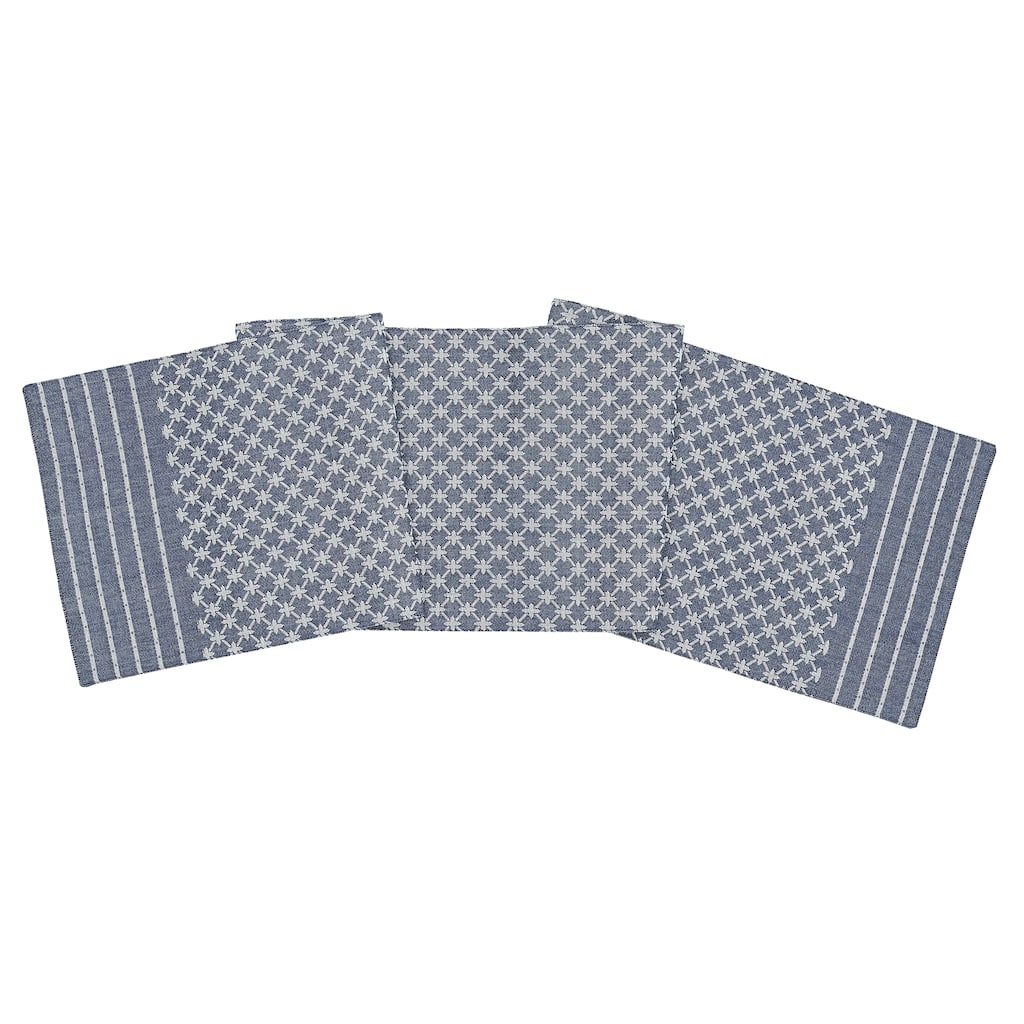 13" x 72" Markle Jacquard Navy Table Runner - 13" x 72"