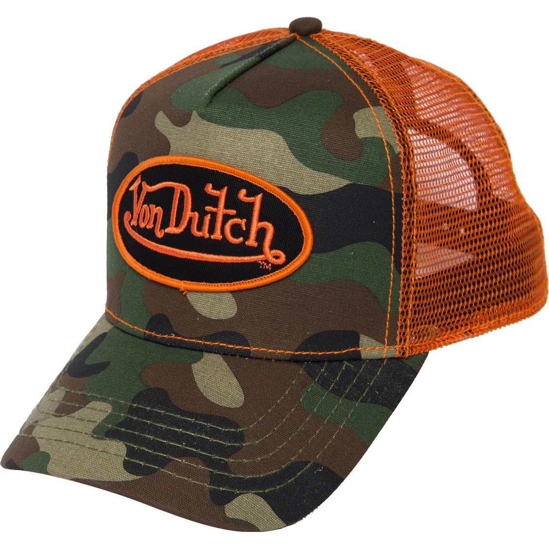 orange camo von dutch hat