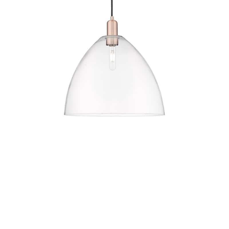 Innovations Lighting 716-1P-18-16 Bristol Pendant Bristol 16" Wide - Antique Copper / Clear