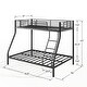 preview thumbnail 5 of 4, Twin Over Full Size Metal Bunk Bed, Bunk Bed Frame Twin Size, Safety Guard & Ladder, No Box Spring Needed