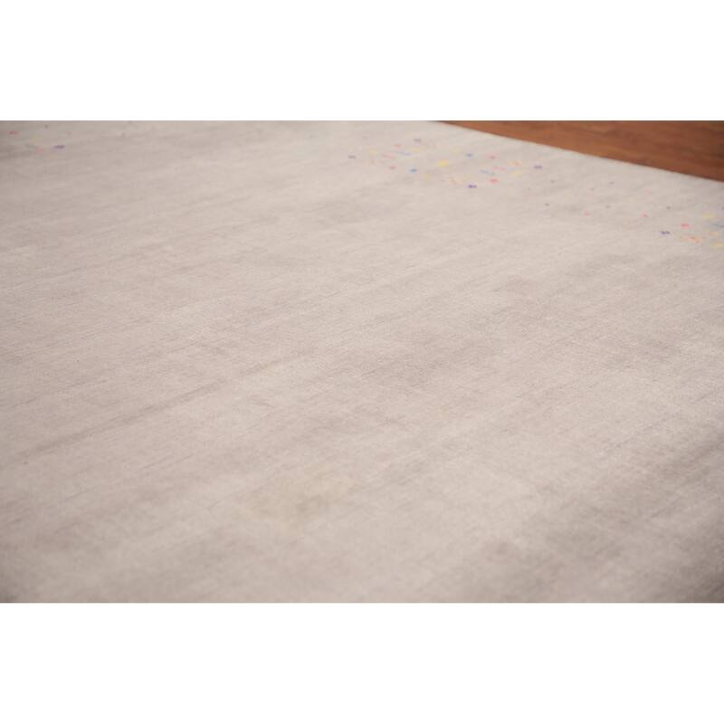 Tribal Gabbeh Oriental Square Area Rug Handmade Wool Carpet - 7'10" x 7'9"