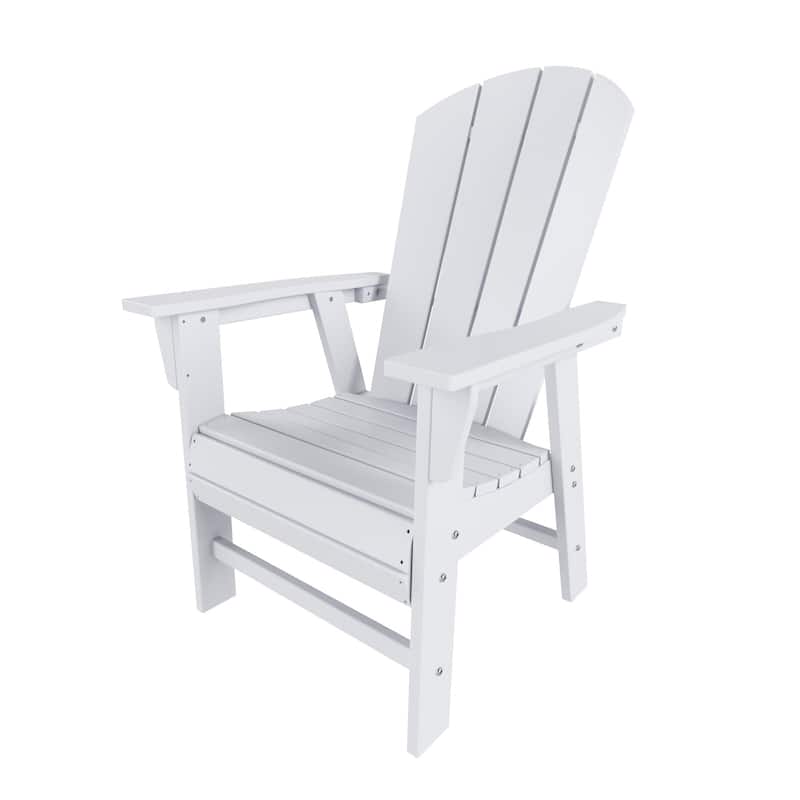 Laguna Hdpe All Weather Outdoor Patio Adirondack Dining Chair With Arms