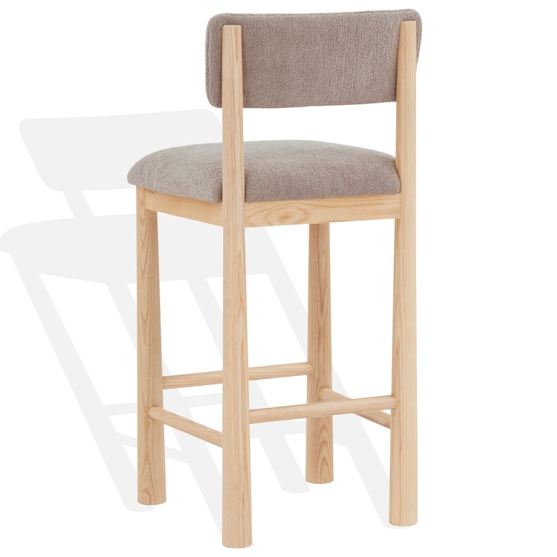 SAFAVIEH Couture Wrenley Boucle 30-inch Barstool - 19"W x 19"D x 41"H