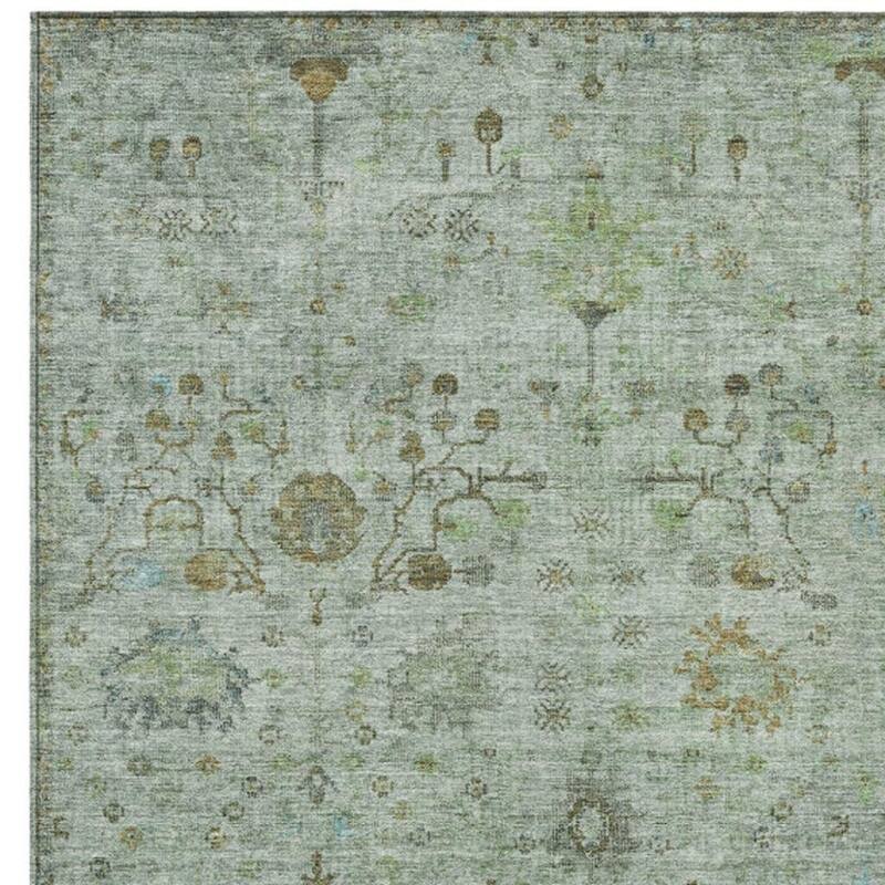 HomeRoots Floral Traditional Rectangle Outdoor Rug