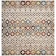 SAFAVIEH Amsterdam Bridget Moroccan Boho Rug - 4' x 4' Square - Ivory/Multi
