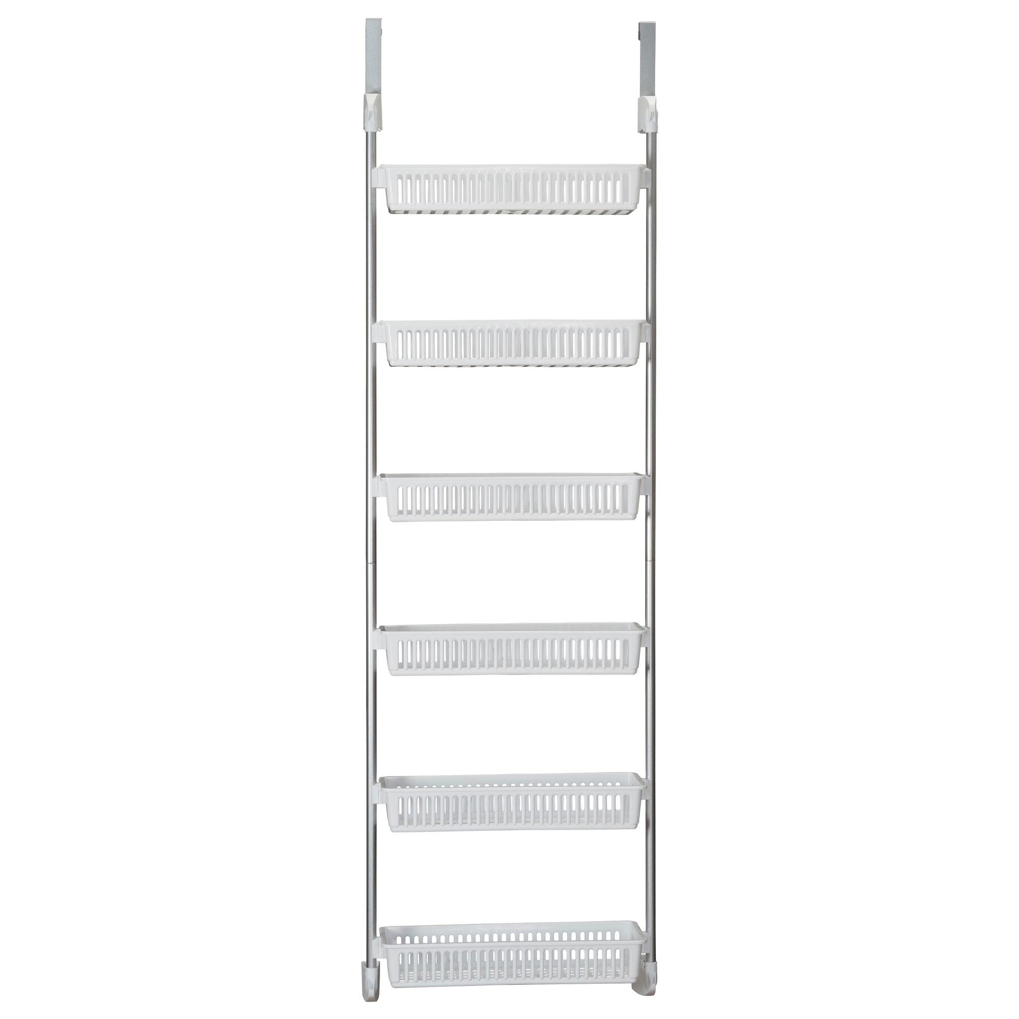 Household Essentials 6 Basket Over the Door Organizer White On