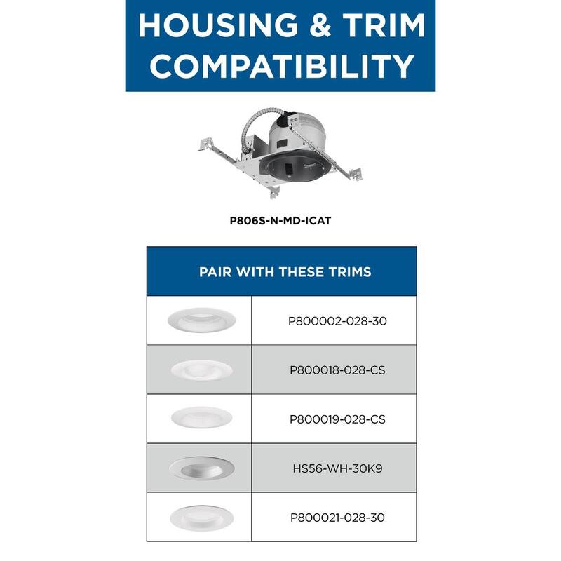 6 in. Steel Recessed Shallow New Construction Housing with Quick Link Connector for 6 in. Trim - Medium - Galvanized - Medium