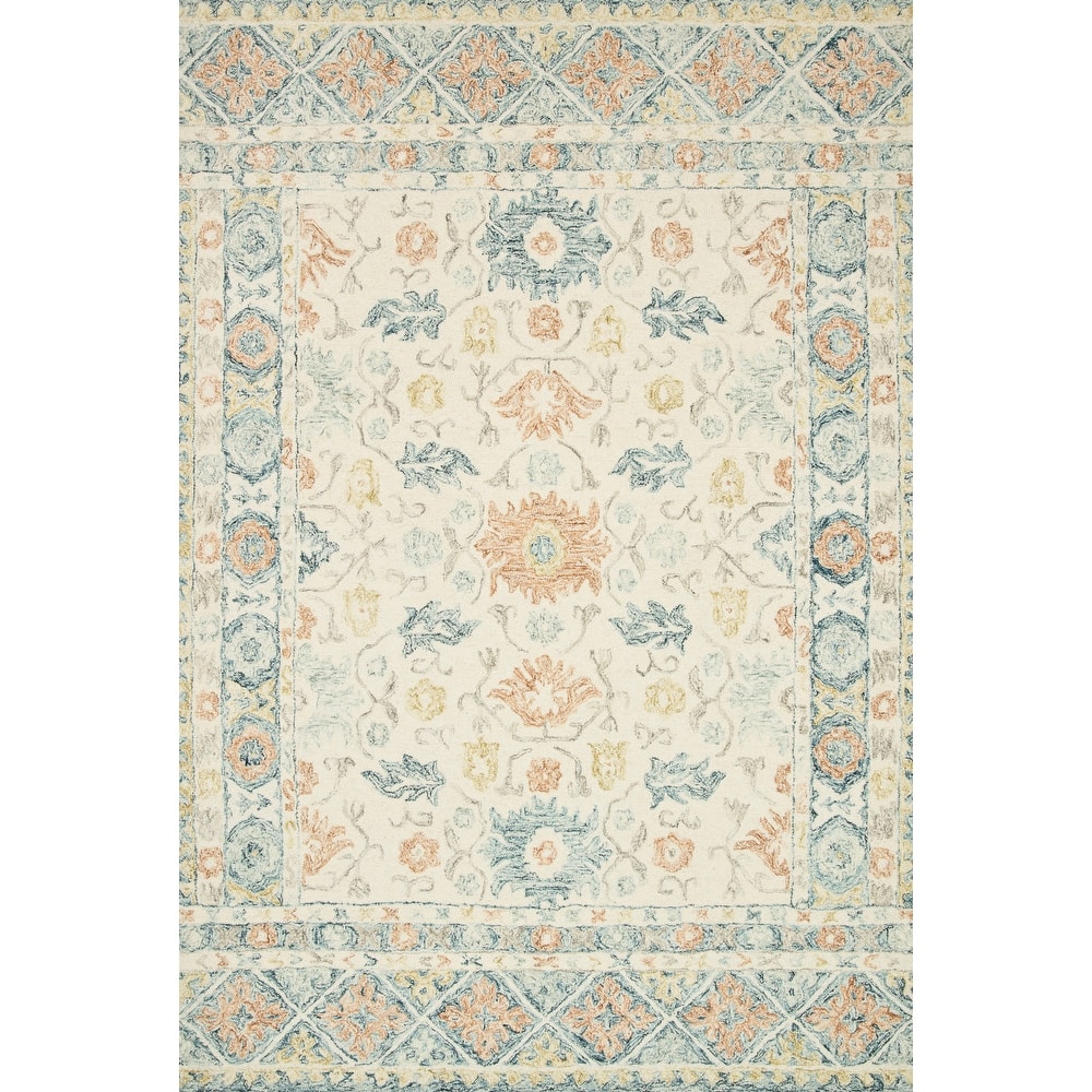 Alexander Home Annabelle Botanical Bloom Hand-Hooked Wool Rug