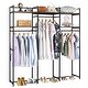 Garment Rack Metal Closets Wardrobe Hanger and Multiple Storage Racks ...