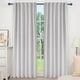 preview thumbnail 22 of 109, Deconovo Back Tab Blackout Curtains (2 Panel) 52W x 108L - Greyish White