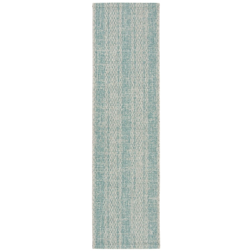 SAFAVIEH Courtyard Nanci Stripe Indoor/ Outdoor Waterproof Patio Backyard Rug