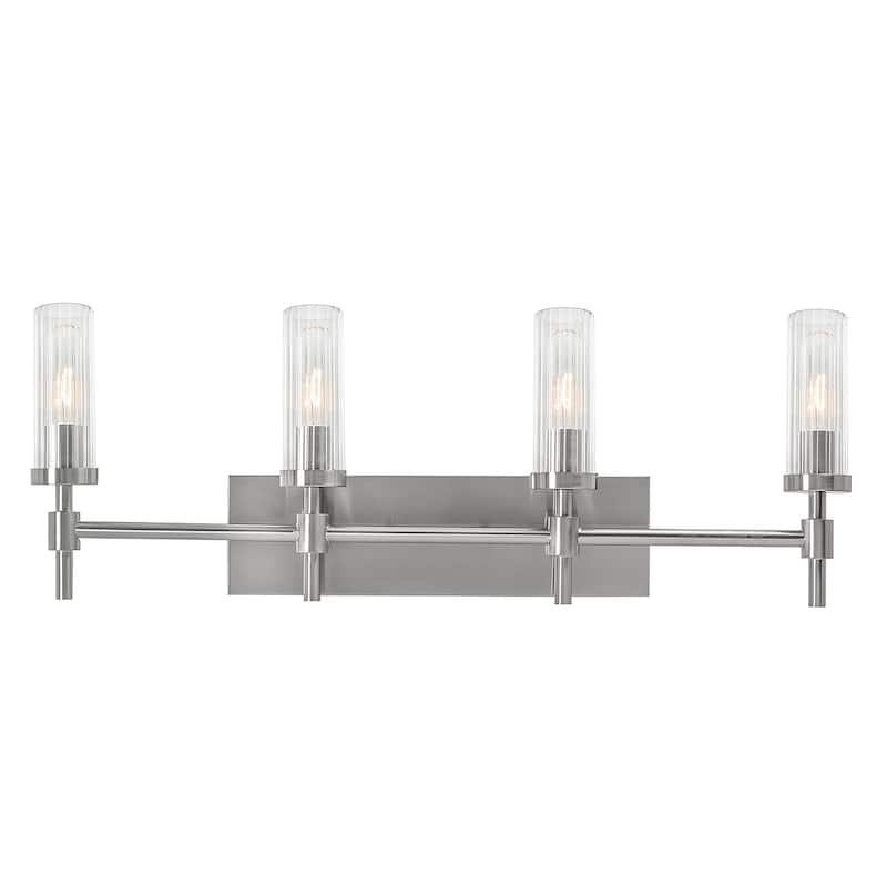 AFX Huntington Vanity Light - Clear Ribbed Glass Shade