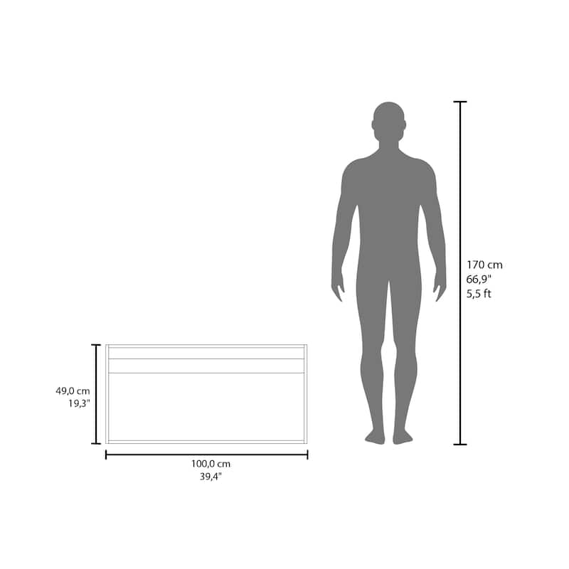 Wall cabinet 19"H, two Doors, two internal Shelves, White