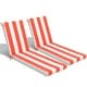 preview thumbnail 12 of 135, Pellebant Outdoor Patio Chaise Lounge Cushion 2PC-71.8" - Red&White