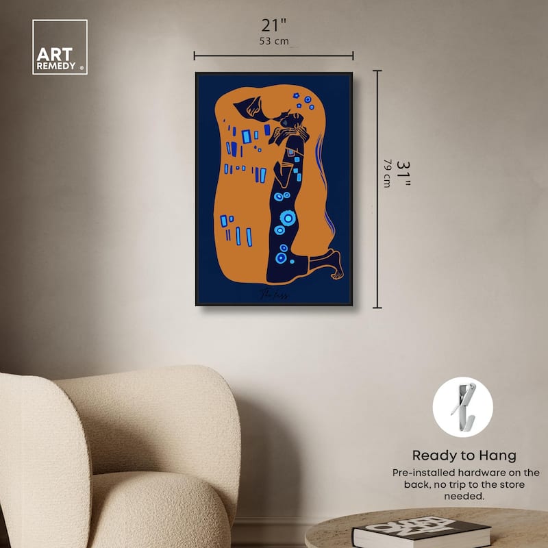 The Kiss Canvas by Art Remedy