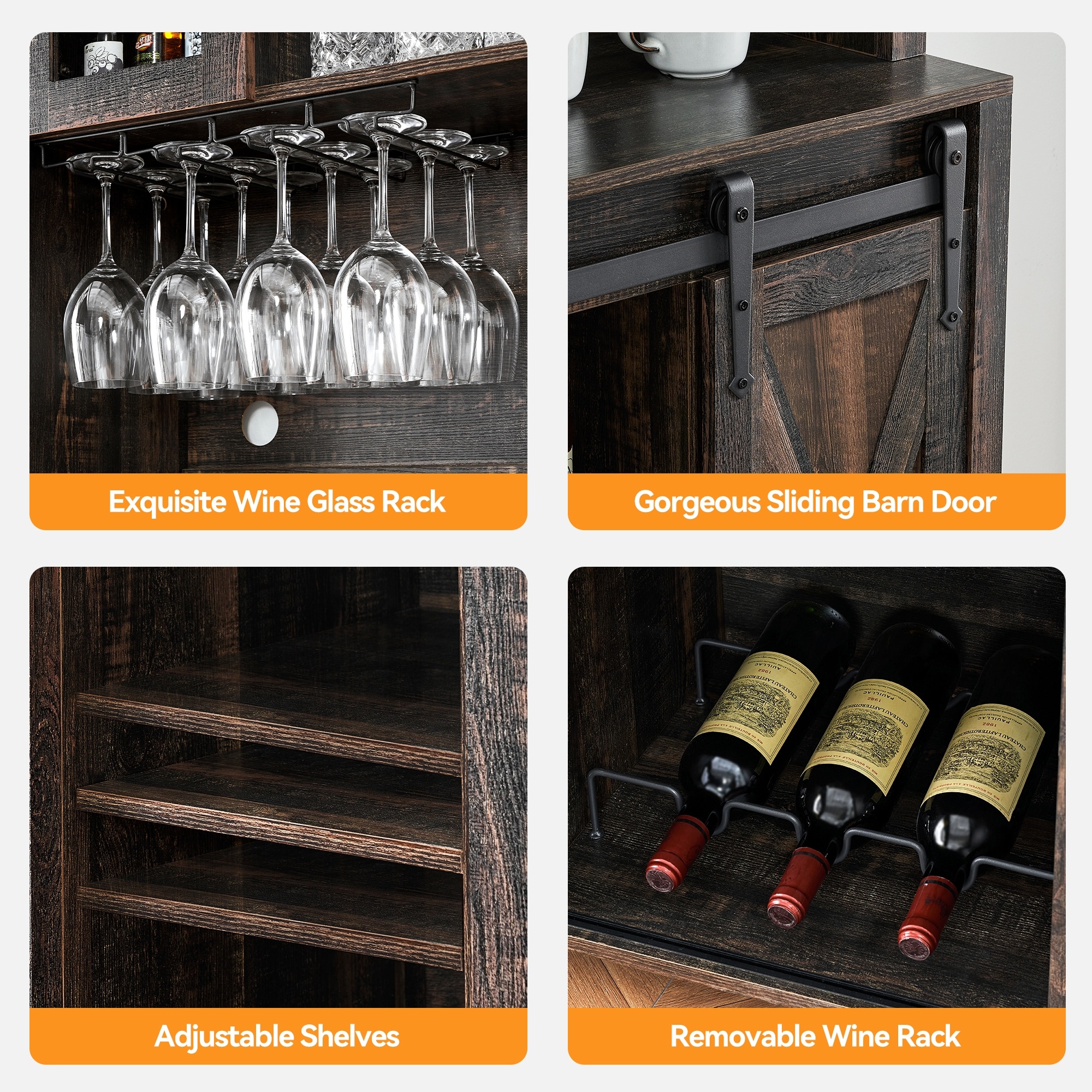 Sliding wine glass rack deals