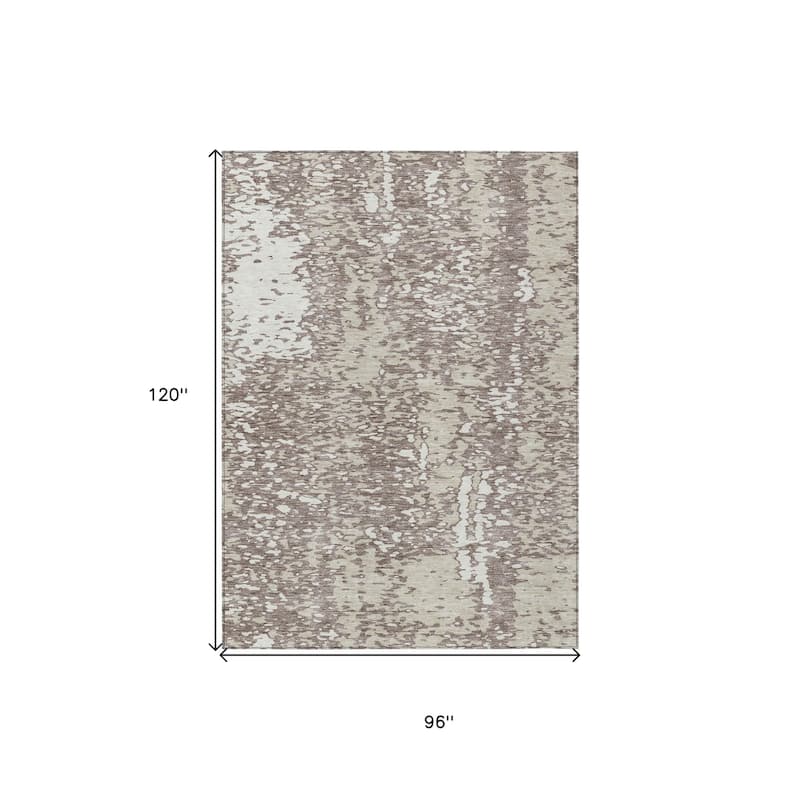 HomeRoots Abstract Transitional Rectangle Outdoor Rug