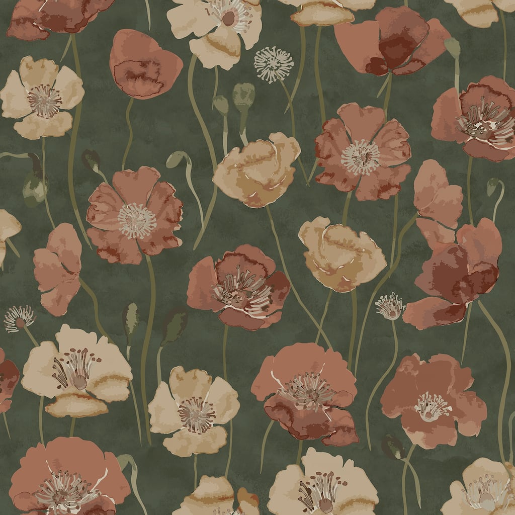 NuWallpaper Adelia Moss Peel and Stick Wallpaper