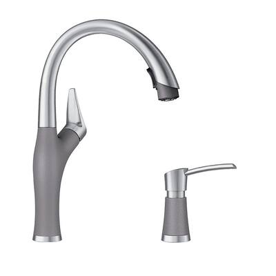 Blanco KF-442026 Artona Pull-Down Kitchen Faucet with Soap Dispenser - 2" x 8.63" x 15.75"