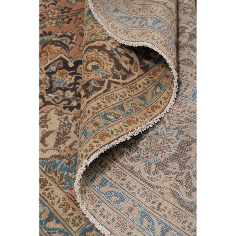 Hand Knotted Oriental 100% Wool Carpet Traditional Floral Oranges & Rust Kashan Area Rug - 12' 11'' X 9' 6''