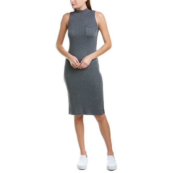 grey silk midi dress