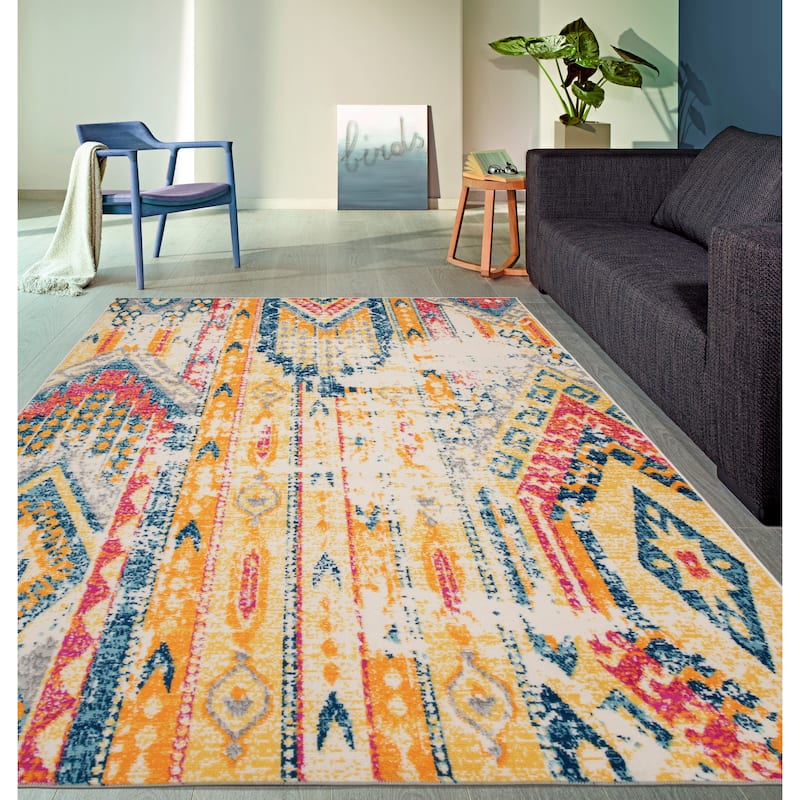 World Rug Gallery Bohemian Geometric Modern Area Rug