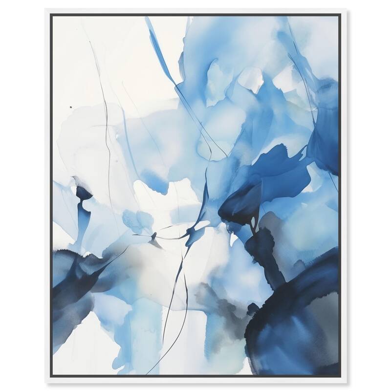 Fleur Bleue II Canvas by Art Remedy - White - 16" x 20"