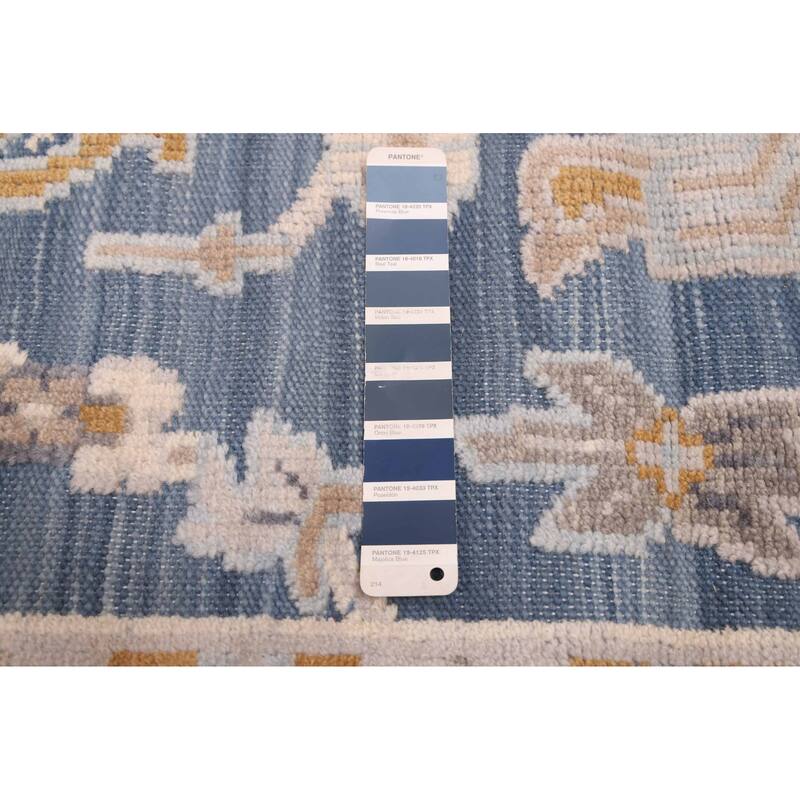 ECARPETGALLERY Hand-knotted Finest Oushak Navy Wool Rug - 8'0 x 10'1