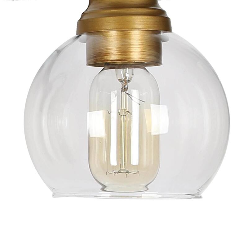 Olia Modern Black Gold 3/4/5-Light Bathroom Vanity Lights Globe Glass Wall Sconces