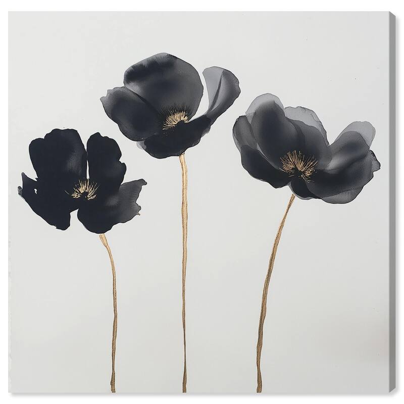 Nocturnal Flowers II Canvas by Art Remedy, Gallery Wrapped - 30" x 30"