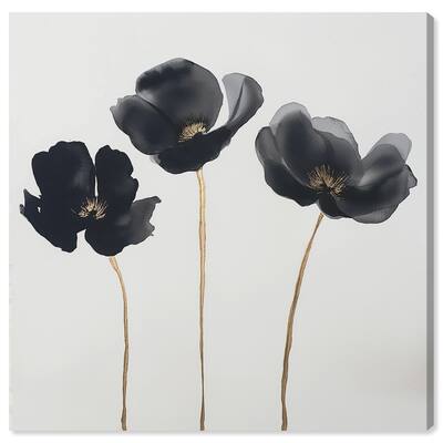 Nocturnal Flowers II Canvas by Art Remedy, Gallery Wrapped