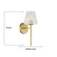 preview thumbnail 6 of 7, Acroma 1-light Modern Glam Gold Wall Sconce Bathroom Wallchiere