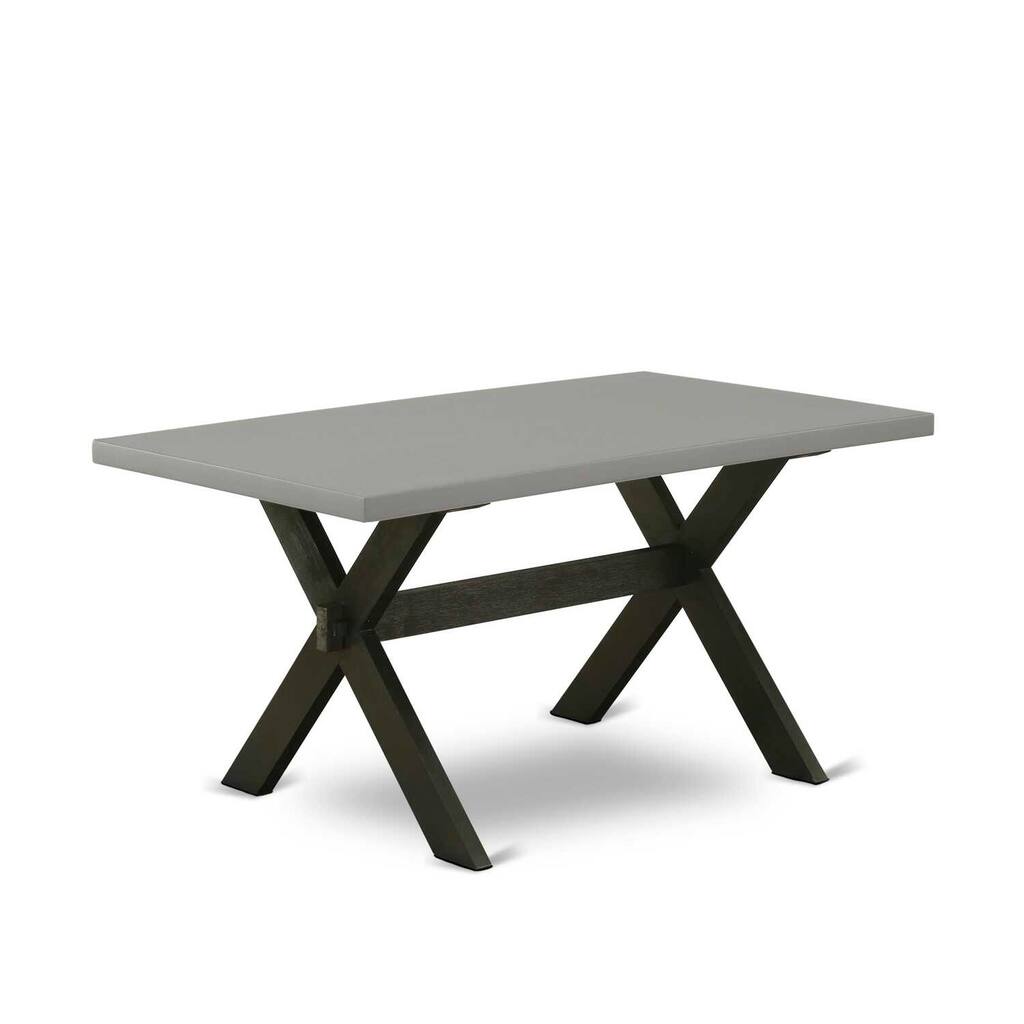 HomeStock 5-Piece Natural Oak Finish Solid Wood Top Dining table with 4 Chairs