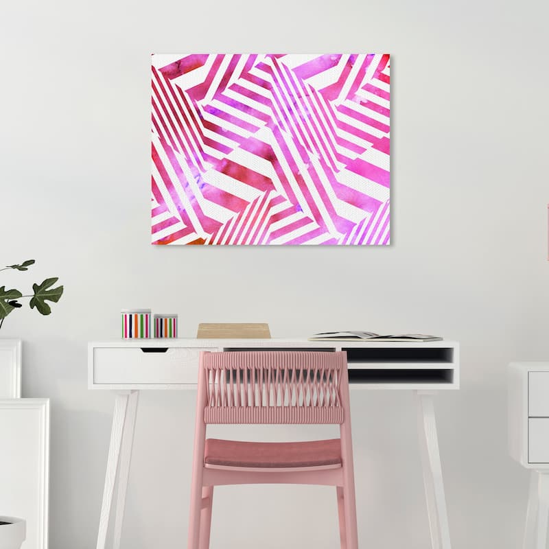 Wynwood Studio Canvas Abstract Kalidescope Doll Eyes Pink and Modern & Contemporary Wall Art Canvas Print - 20 x 24