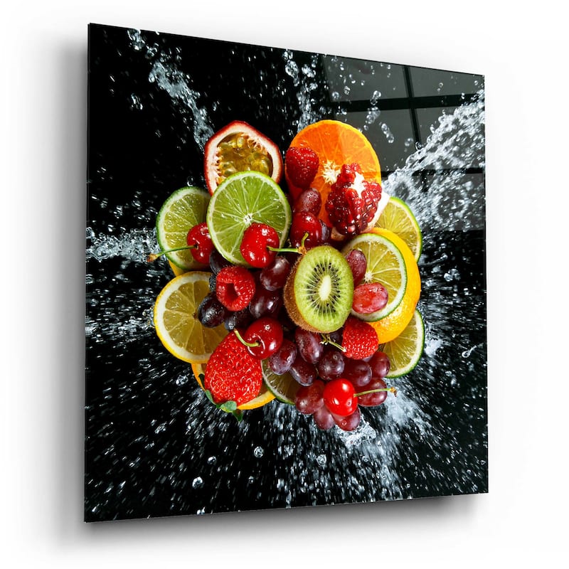 Epic Art 'Fruit Splash III,' Acrylic Glass Wall Art