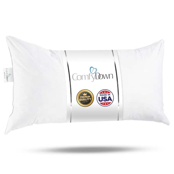 ComfyDown Decorative Down and Feathers Fill Rectangle Pillow