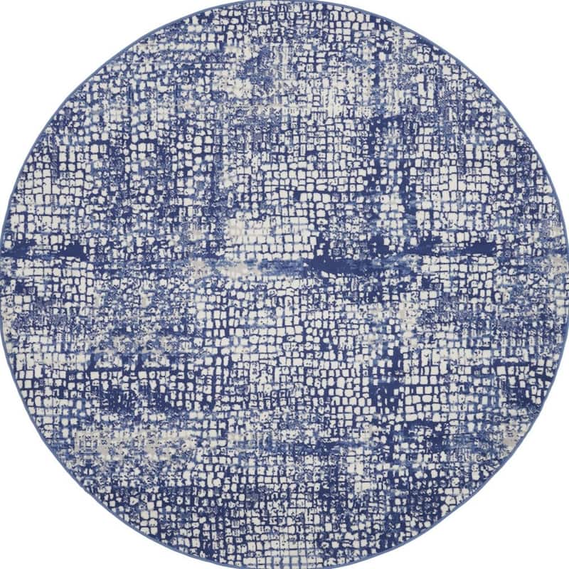 Power Loomed Geometric Abstract Modern Stain Resistant Area Rug - 96' X '96' X '0.39