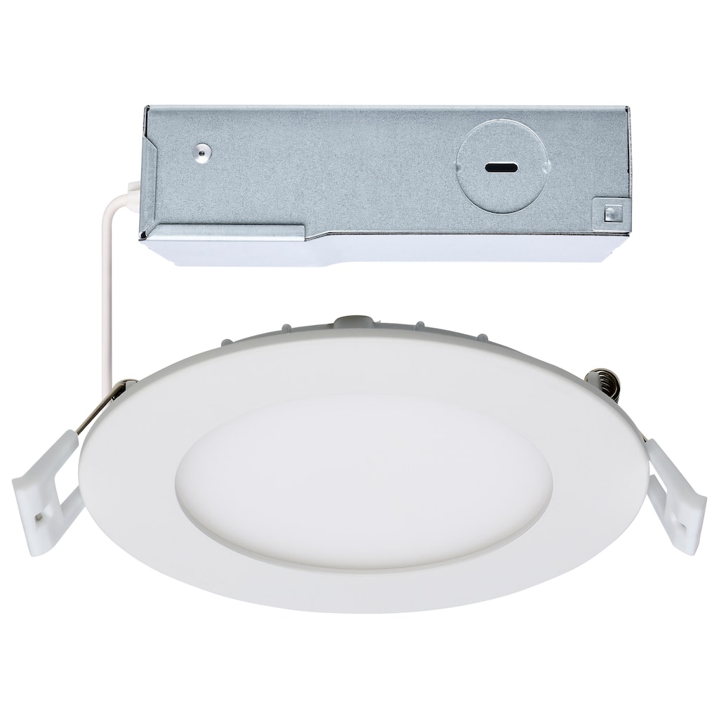 10 Watt LED Direct Wire Downlight Edge-lit 4-Inch CCT Selectable Round Remote Driver