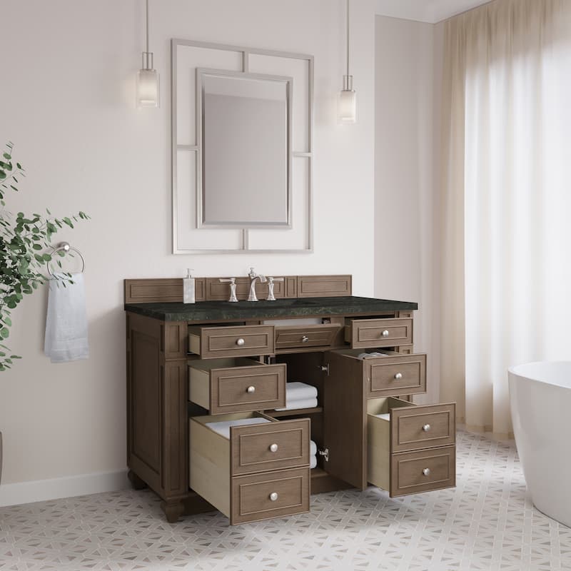 James Martin Vanities Bristol 48" Single Vanity, Whitewashed Walnut