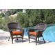 preview thumbnail 22 of 21, Espresso Wicker Chairs with Cushions (Set of 2)