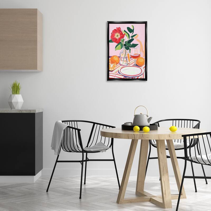 Stupell Pastel Hued Table Setting Framed Floater Canvas Wall Art Design By Andreas Magnusson