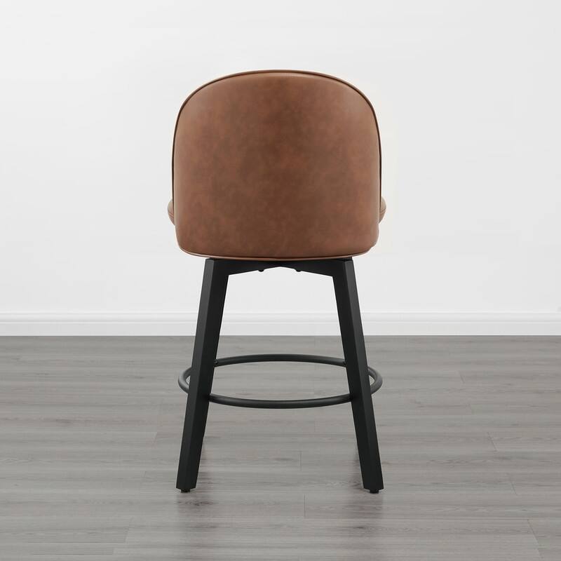 Spruce & Spring Madison Upholstered Swivel Counter Height Bar Stools