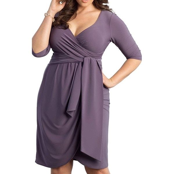 purple wrap dress