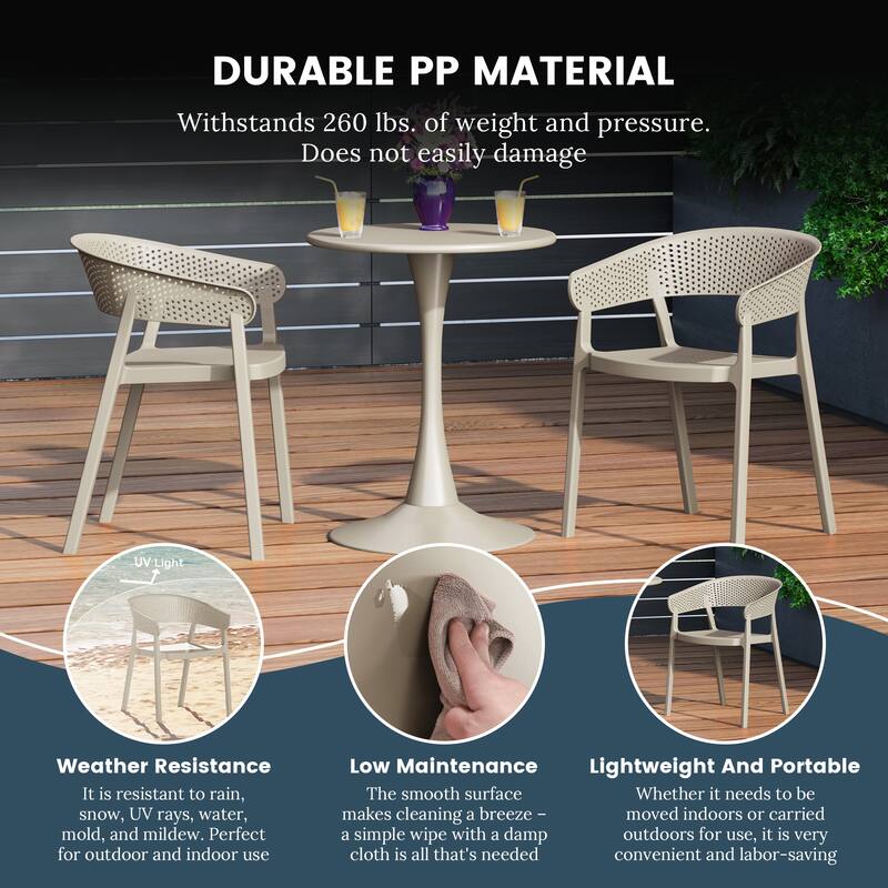 Frond and Form Outdoor Stacking Dining Armchair (Set of 2)