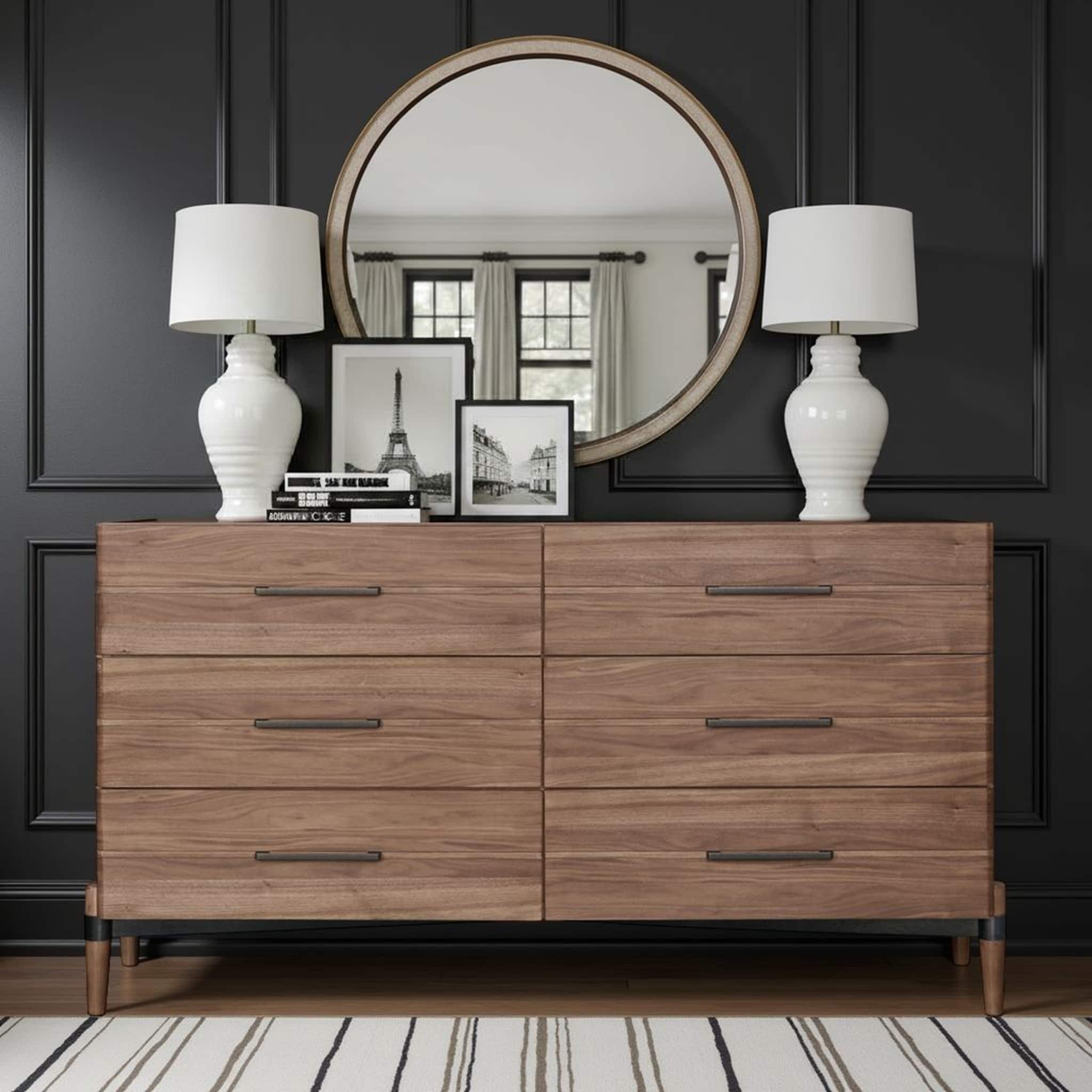 all modern 6 drawer dresser Plank+Beam Solid Wood Scandinavian 6-Drawer Dresser, White