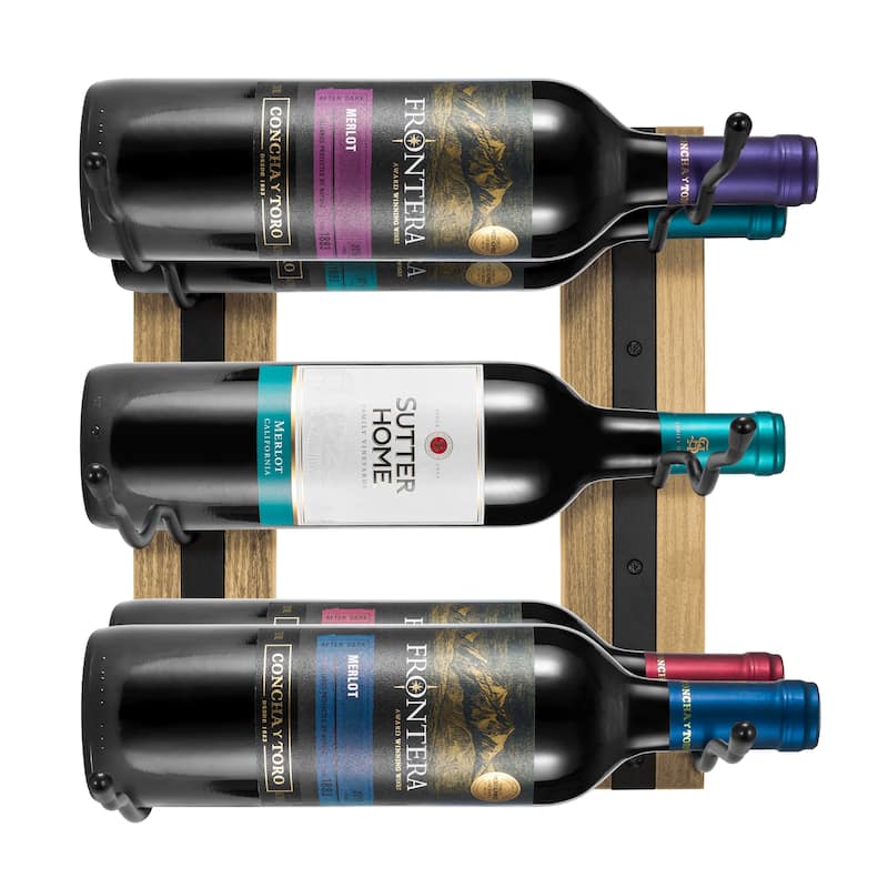 Wine Rack Stemware Wall Mounted (Set of 4) - 12"L x 4.75"W x 2.5"H